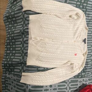 U.S. Polo Assn. Ivory Cable Knit Cardigan